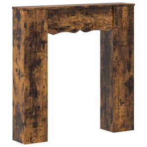 vidaXL Haardomlijsting Gerookt eiken 102 x 20 x 102 cm Bewerkt hout