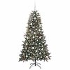 vidaXL Kunstkerstboom met 300 LED Groen 180 cm PVC en Plastic en Staal