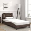 vidaXL Bedframe zonder matras "Hvar" kunstleer bruin 90x200 cm