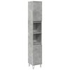 vidaXL Badkamerkast 30x30x190 cm bewerkt hout betongrijs