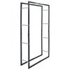 vidaXL Haardhoutrek 80x25x150 cm staal zwart