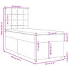 vidaXL Boxspring met matras stof lichtgrijs 90x200 cm