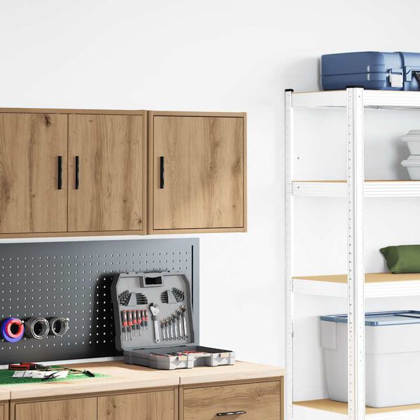 vidaXL Garage wandkast bewerkt hout ambachtelijk eiken