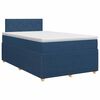 vidaXL Boxspringbed met matras met hoofdeinde Blauw 120 x 200 cm Stof