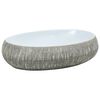 vidaXL Opzetwasbak ovaal 59x40x15 cm keramiek grijs en blauw