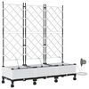 vidaXL Tuin Pot met Irrigatie en Wielen 3 st Wit 120 x 40 x 132 cm PP