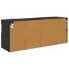 vidaXL TV Wandkast Zwart Eiken 100 x 30 x 40 cm Bewerkt hout