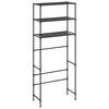 vidaXL Opbergrek voor boven wasmachine 3-laags 69x28x169 cm zwart