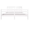 vidaXL Bedframe massief hout wit 180x200 cm