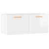 vidaXL Wandkast 80x35x36,5 cm bewerkt hout hoogglans wit