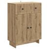 vidaXL Dressoir Artisanaal eiken 66 x 34,5 x 90 cm Bewerkt hout