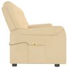 vidaXL Massagestoel 4-zits verstelbaar met bekerhouder crèmekleurig