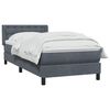 vidaXL Boxspring met matras fluweel donkergrijs 90x210 cm