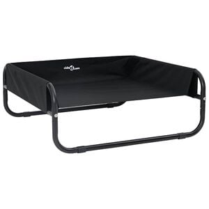 vidaXL Hondenbed Zwart 75 x 75 x 30 cm Staal