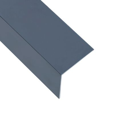 vidaXL Hoekplaten 5 st L-vormig 90° 170 cm 30x30 mm aluminium antraciet