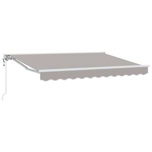 vidaXL Zijde Frame Lichtgrijs 250 x 200 cm Polyester met PU-coating