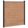 vidaXL Hek set 180 x 186 cm WPC en Aluminium Bruin