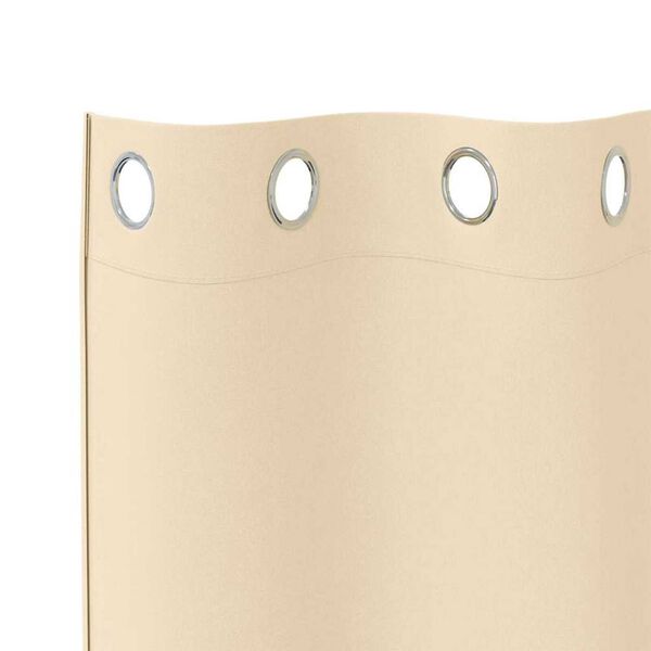 vidaXL Zwart-out Gordijnen met Ringen 2 pcs Cr&egrave;me 140 x 140 cm