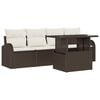 vidaXL Tuin Sofa Set 5 st Bruin Poly Rattan