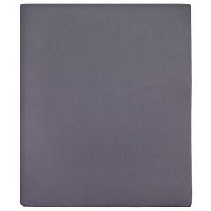 vidaXL Hoeslaken jersey 90x200 cm katoen antracietkleurig