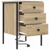 vidaXL Nachtkastje 2 pcs Sonoma Eiken 42 x 41 x 61 cm Bewerkt hout