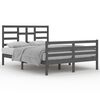 vidaXL Bedframe massief hout grijs 140x200 cm