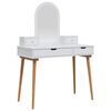 vidaXL Toilettafel Set FAUSKE 4 pcs Wit 100 x 50 x 143 cm