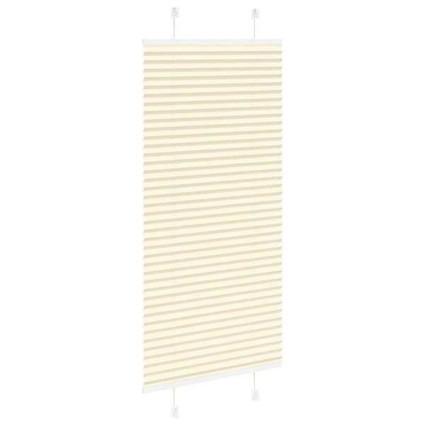 vidaXL Pliss&eacute; rolgordijn 60x150 cm stofbreedte 59,4 cm polyester cr&egrave;me