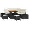 vidaXL Tuinbankenset 8 st Zwart poly rattan