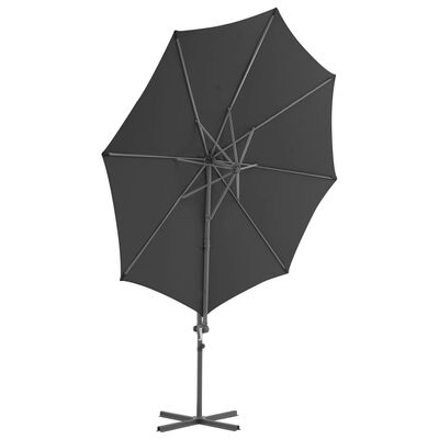 vidaXL Parasol met draagbare voet antracietkleurig