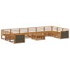 vidaXL Sofa-Sets 11 st Massief Acaciahout