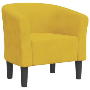vidaXL Kuipstoel fluweel geel