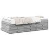 vidaXL Slaapbank met lades zonder matras 100x200 cm grijs sonoma eiken