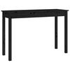 vidaXL Wandtafel 110x40x75 cm massief grenenhout zwart