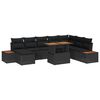 vidaXL Tuinbankenset 9 st Zwart en Bruin