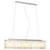 vidaXL Plafondlamp met kristallen kralen 104 cm zilverkleurig