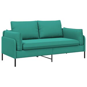 vidaXL 2-Zits Sofa 2-zits Turquoise 188 x 81 x 89 cm fluweel