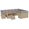 vidaXL Tuin Sofa Set 12 pcs Beige poly rattan
