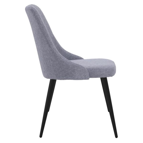 vidaXL Eetkamerstoelen 6 st stof lichtgrijs