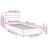 vidaXL Bedframe hoofdeinde zonder matras 100x200 cm massief hout eiken