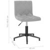vidaXL Eetkamerstoelen draaibaar 2 st fluweel lichtgrijs