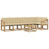 vidaXL Buiten bankenset 7 st Wit en Beige