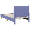 vidaXL Bedframe voor kinderen met hoofdbord Jeans Blauw 80 x 160 cm