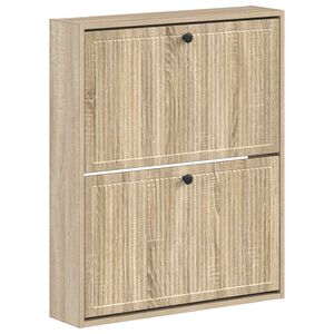 vidaXL Wandgemonteerde Schoenkast EDE 71 x 17 x 86 cm Bewerkt hout