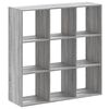 vidaXL Boekenkast 102x32x102 cm bewerkt hout grijs sonoma eikenkleurig