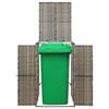 vidaXL Containerberging enkel 70x80x117 cm poly rattan grijs