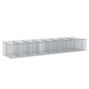 vidaXL Gabion Verhoogd Bed 3 st 400 x 100 x 60 cm Gegalvaniseerd staal