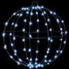 vidaXL Bal met 96 LED Koudwit 30 cm Metaal