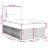 vidaXL Boxspring met matras fluweel lichtgrijs 120x190 cm