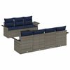 vidaXL Tuin Sofa Set 8 st Grijs poly rattan